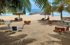 Palm rock beach San Pedro