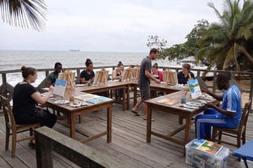 Kribi Sur Toile : Atelier Peinture En Bord De Mer Kribi